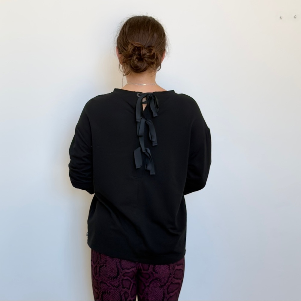 Elegant Black Long Sleeve Women's Top